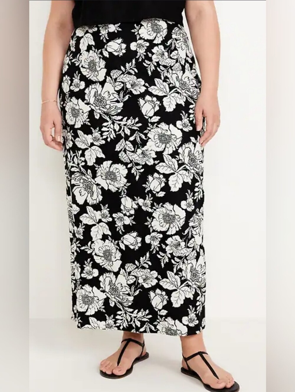 Old Navy Linen Floral Maxi Skirt Med